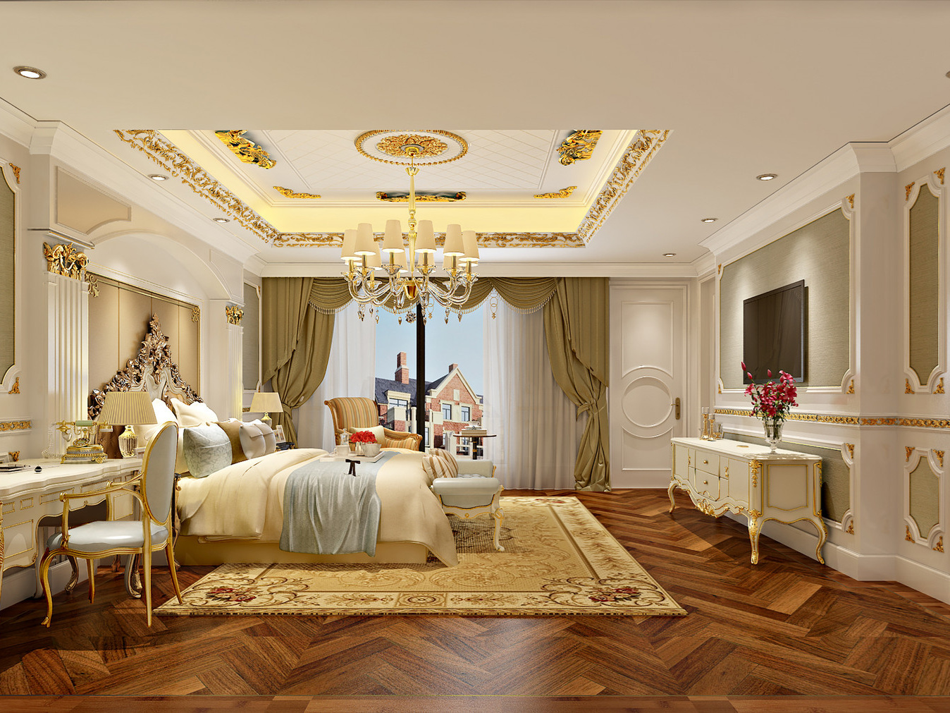 从欧式卧室装修风格效果图了解到欧式风格的类型及其特点