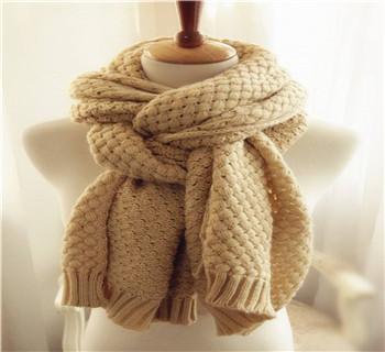 毛巾线围巾织法  毛线围巾的编织方法