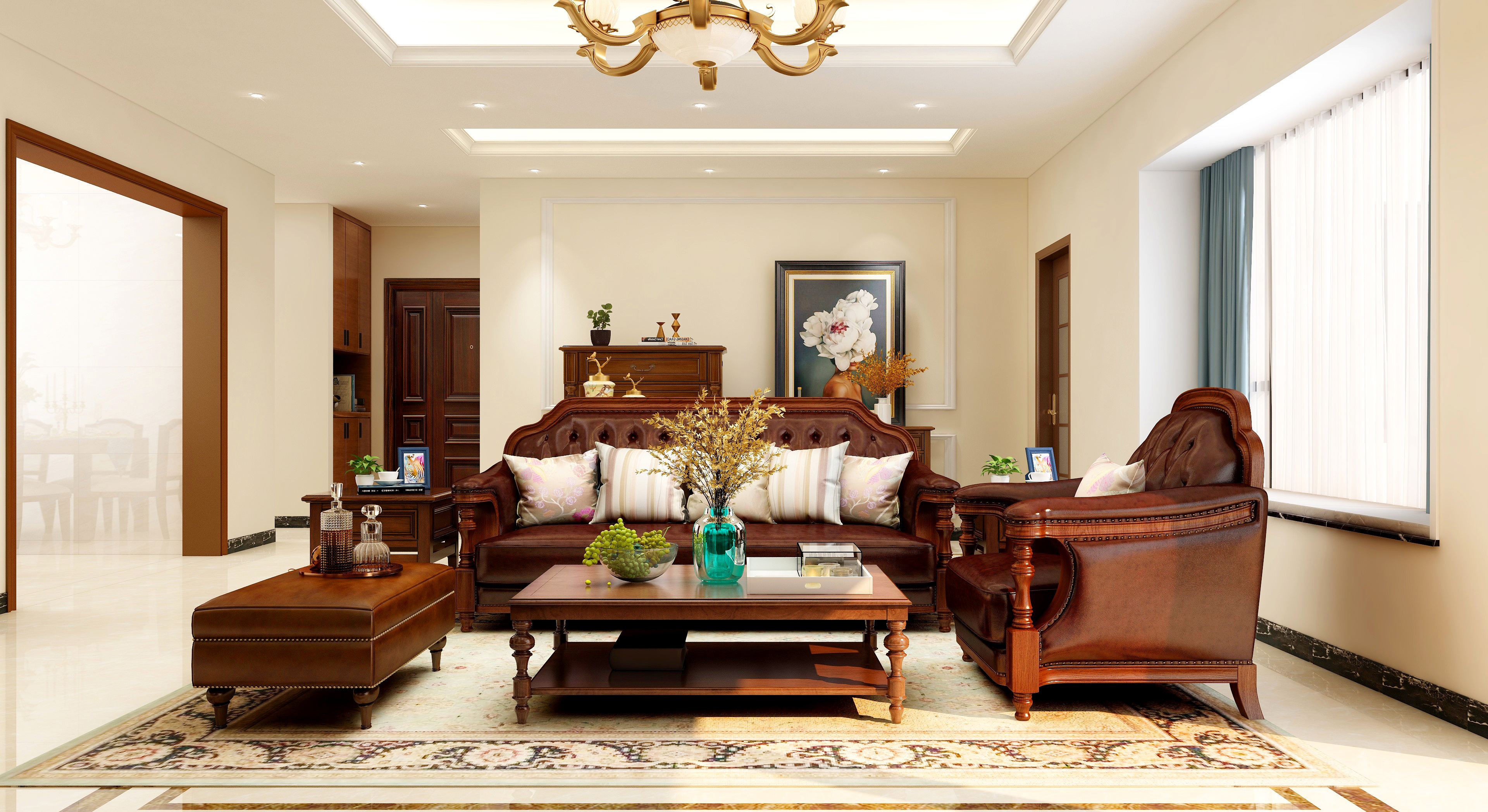 红木风格装修效果图：尽显奢华与经典之美