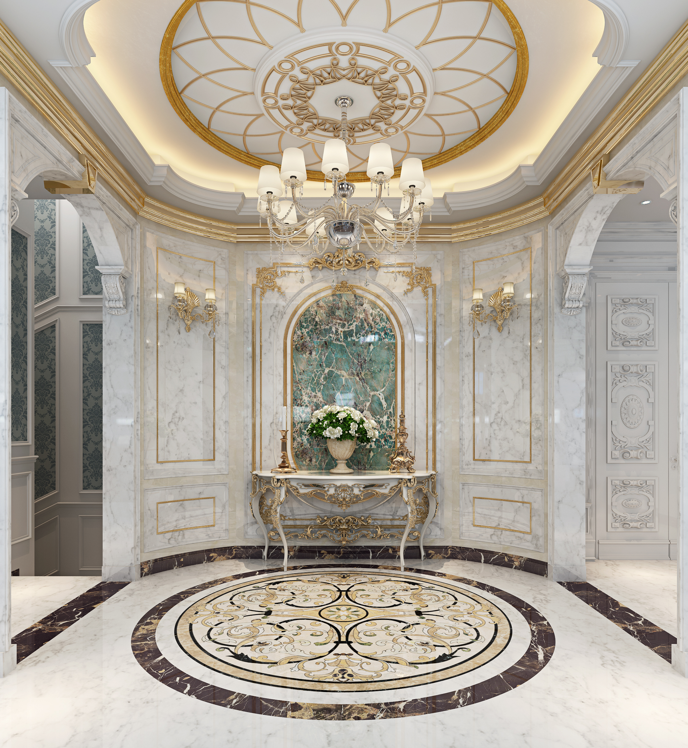 洗浴中心装修石材效果图精选指南