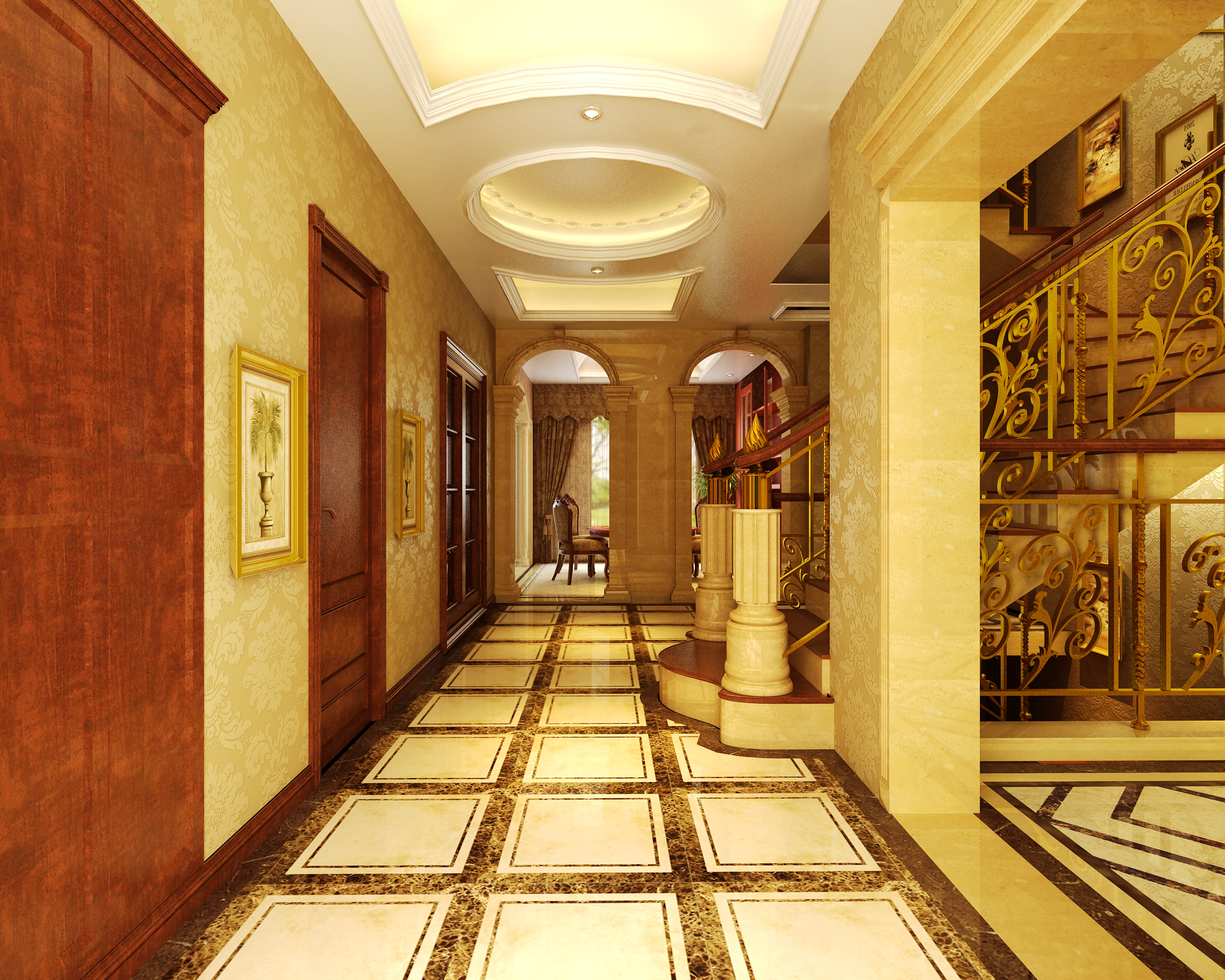 结婚长廊设计效果图，让浪漫从第一步开始