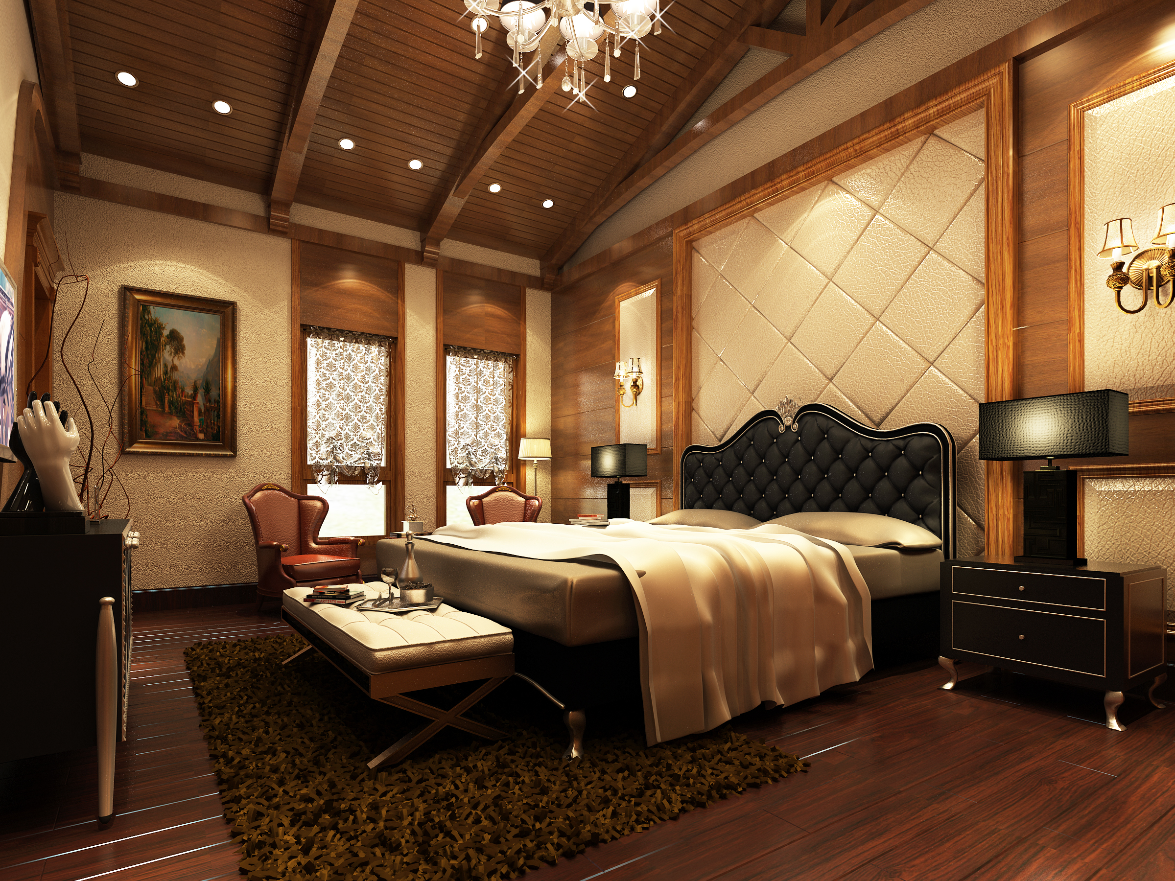 红木风格装修效果图：尽显奢华与古典美